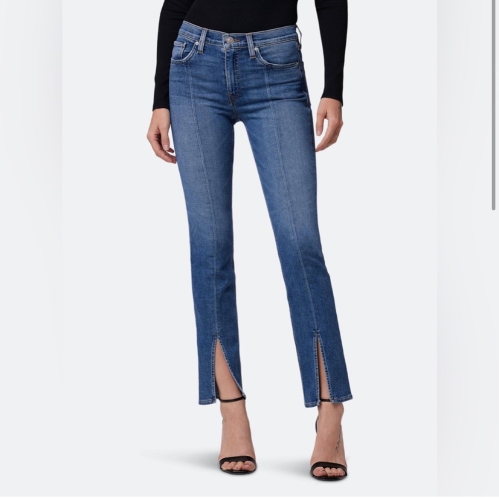 Barbara High-Waisted Straight Ankle Spliced Hem in All Night